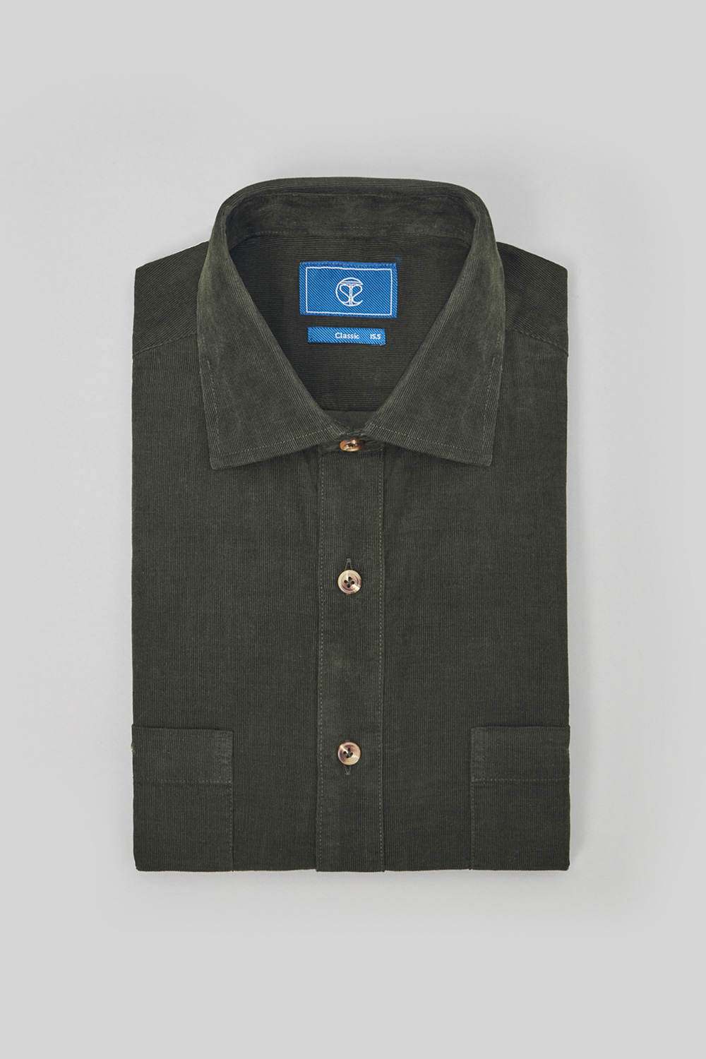 SST&C #Comfortable Cotton  Dark Green Corduroy Standard Shirt | 0312309024  (Outlet)_7