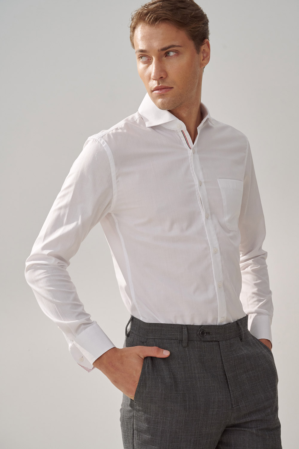 SST&C #Easycare  White Slim Fit Shirt | 0312309011  (Outlet)_0