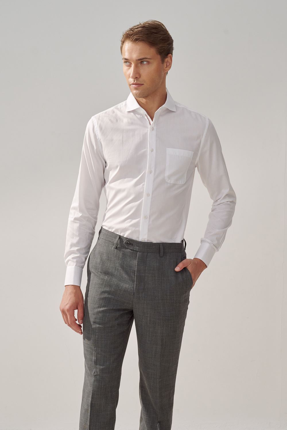 SST&C #Easycare  White Slim Fit Shirt | 0312309011  (Outlet)_2