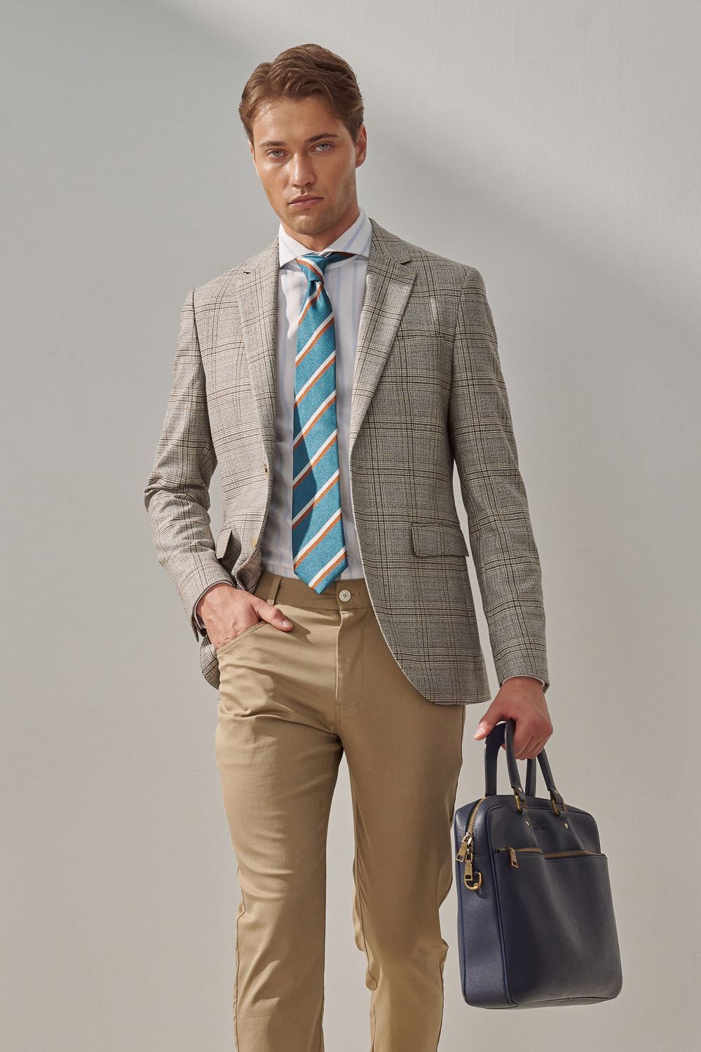 SST&C #Easycare  Blue and White Striped Pattern Standard Shirt | 0312309018  (Outlet)_2