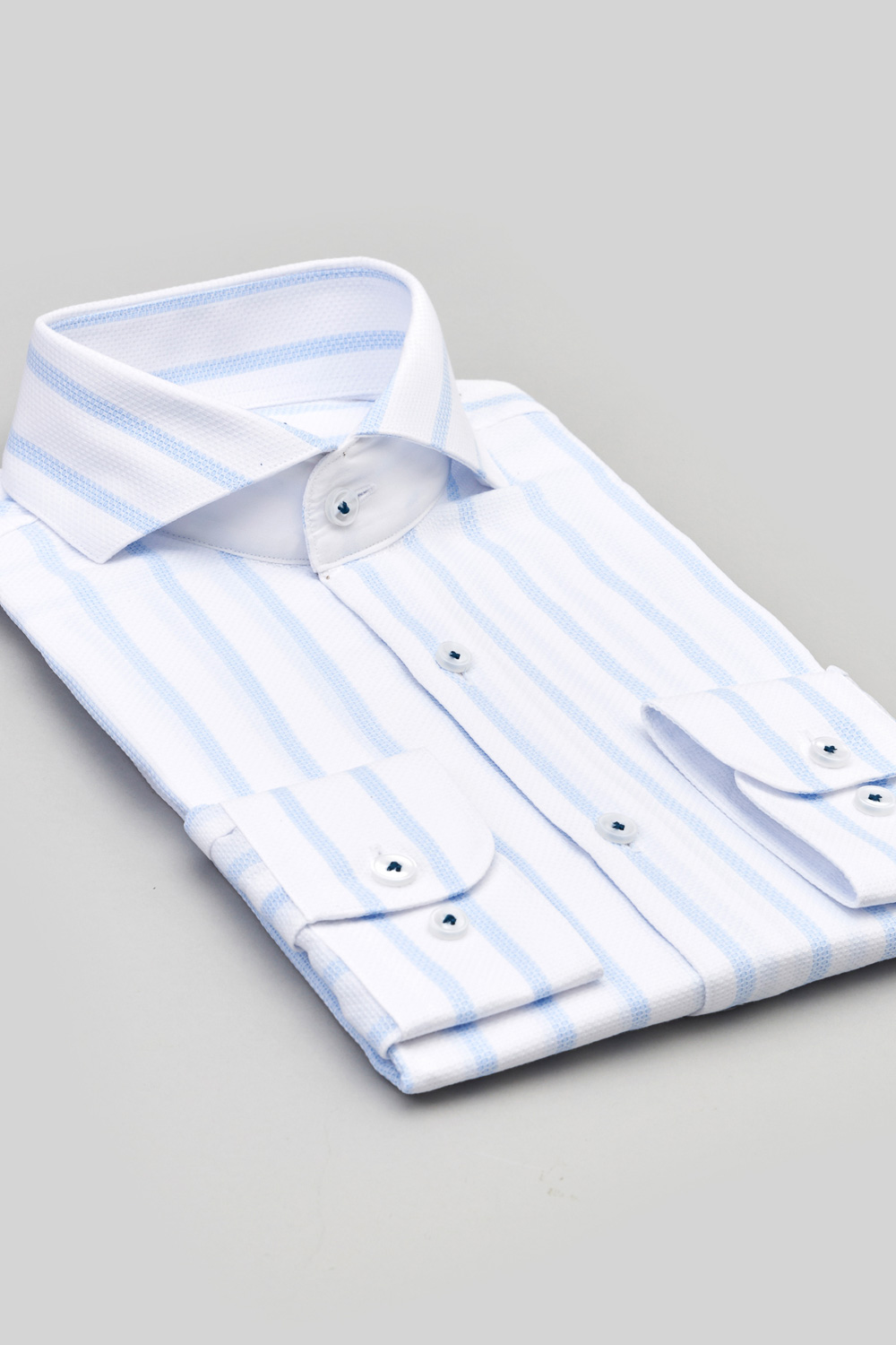 SST&C #Easycare  Blue and White Striped Pattern Standard Shirt | 0312309018  (Outlet)_6