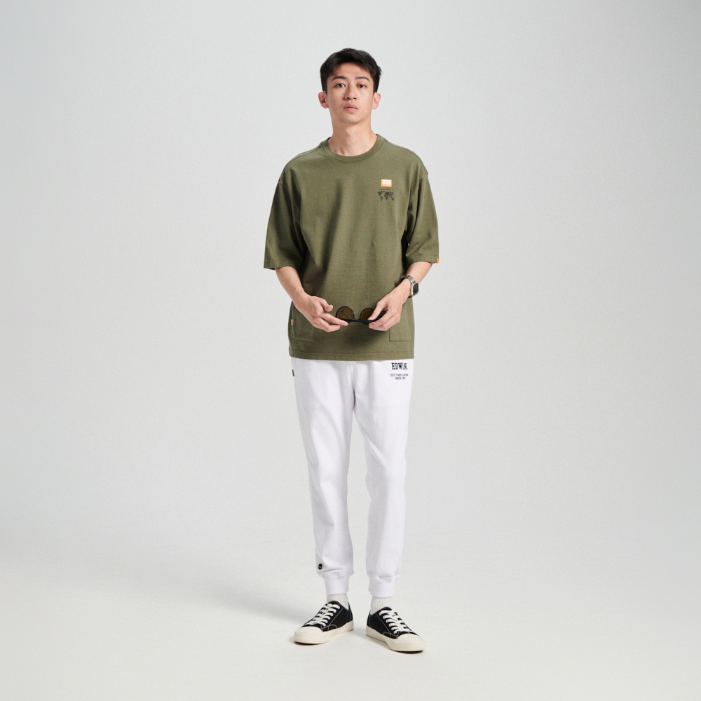 EDWIN｜男裝｜大寬版雙口袋短袖T恤