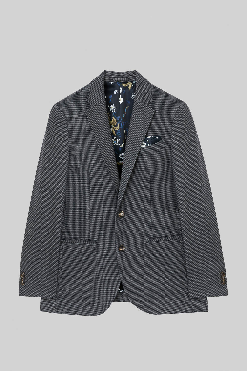 SST&C Dark Gray Houndstooth Elastic Comfortable Casual Suit Jacket | 0612309002  (Outlet)_7
