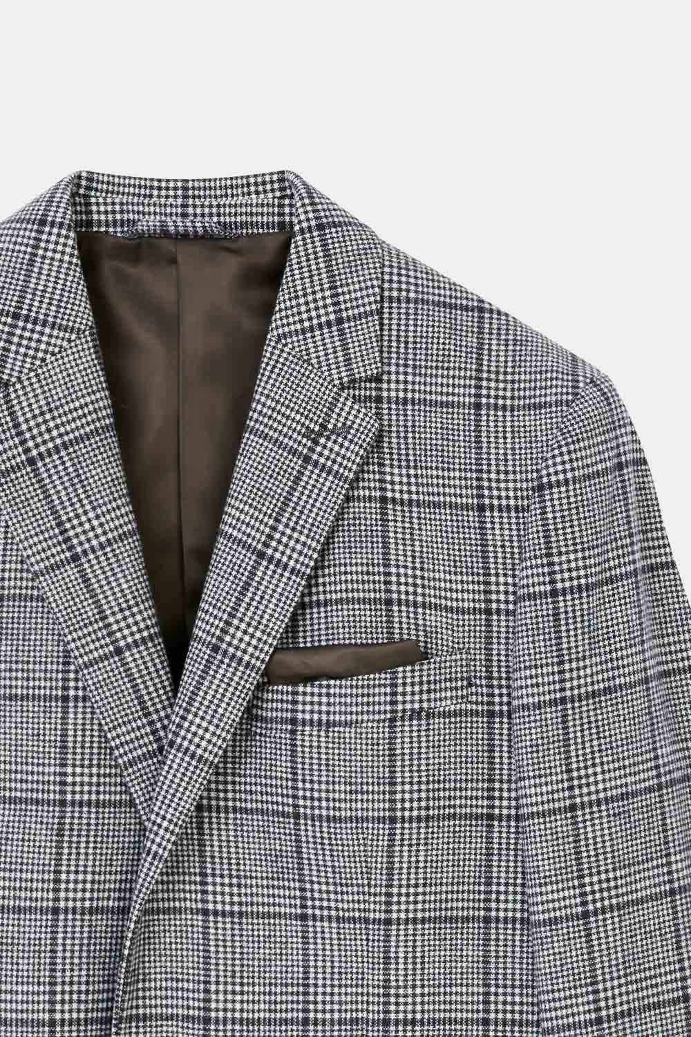 SST&C Gray Check Pattern Casual Wool Blend Suit Jacket | 0612309006  (Outlet)_7