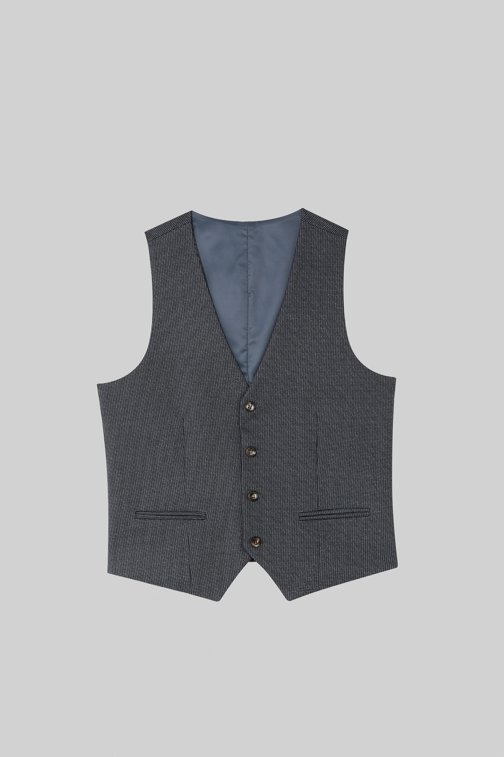 SST&C Dark Gray Houndstooth Elastic Comfortable Casual Vest | 4512309002  (Outlet)_7