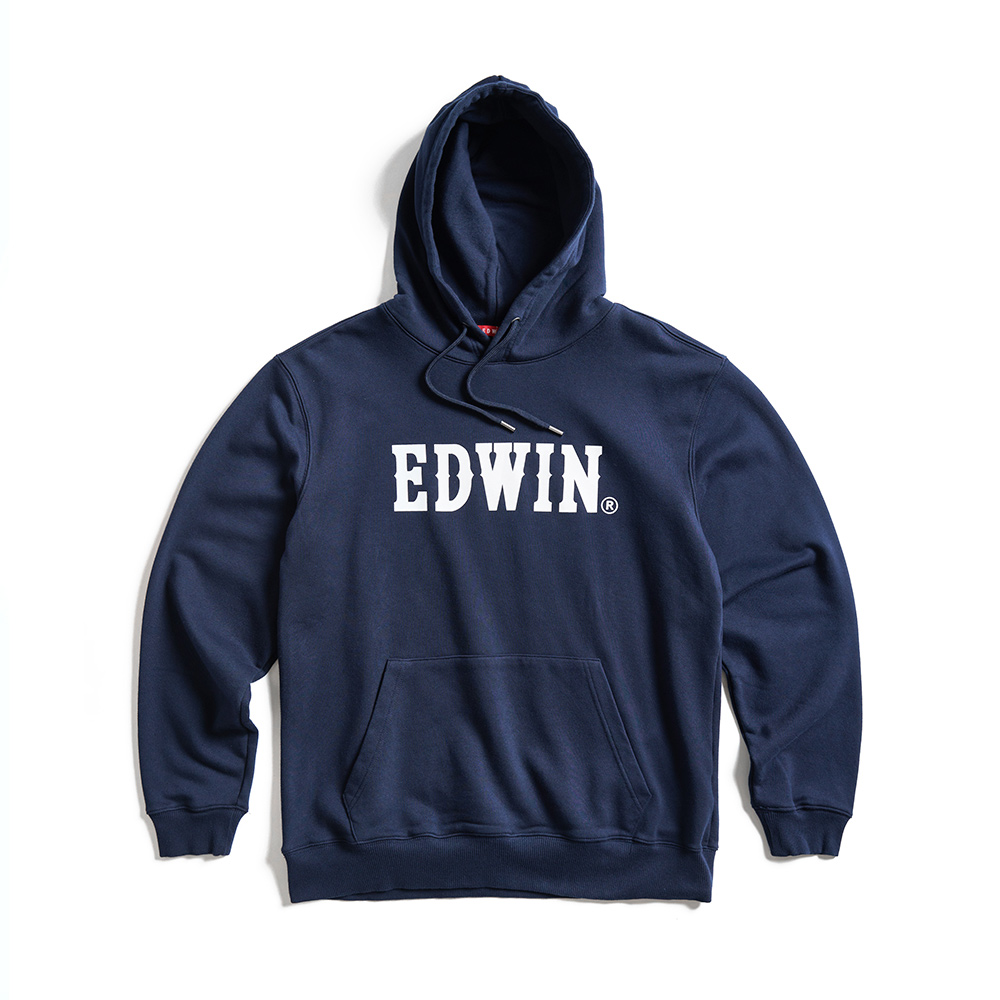EDWIN｜男裝｜經典印花長袖連帽T恤