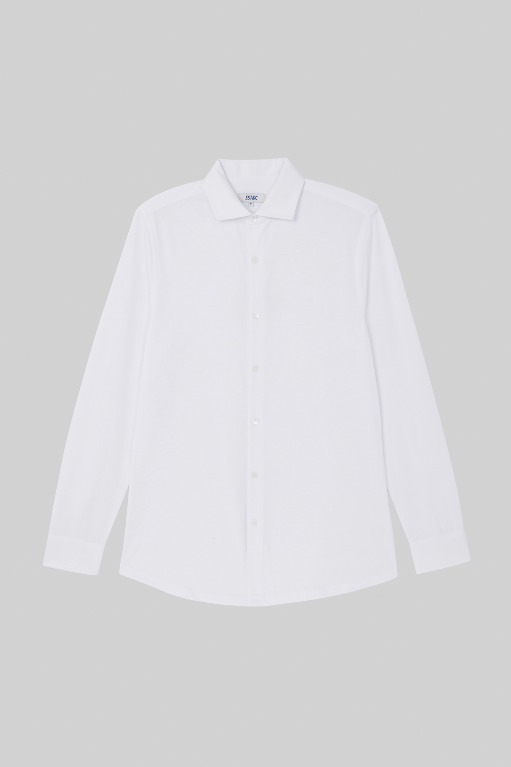SST&C White Mercerized Cotton Stretch Comfort Shirt | 0912309001  (Outlet)_7