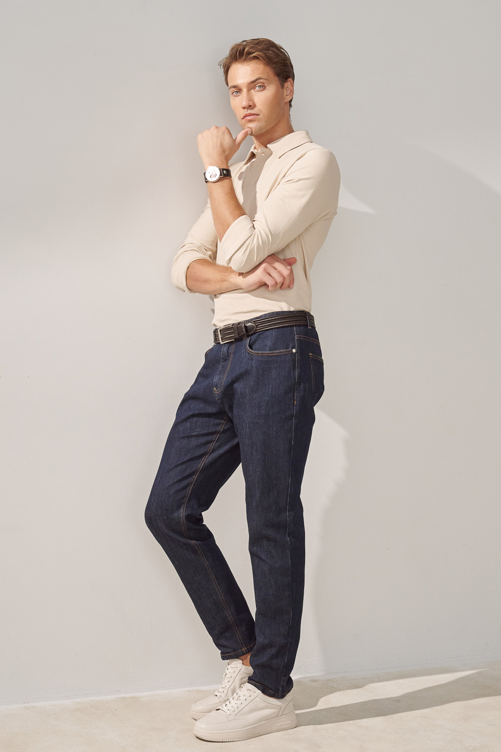 SST&C Light Cream Single-Button Lapel Casual Top | 0912309003  (Outlet)_3