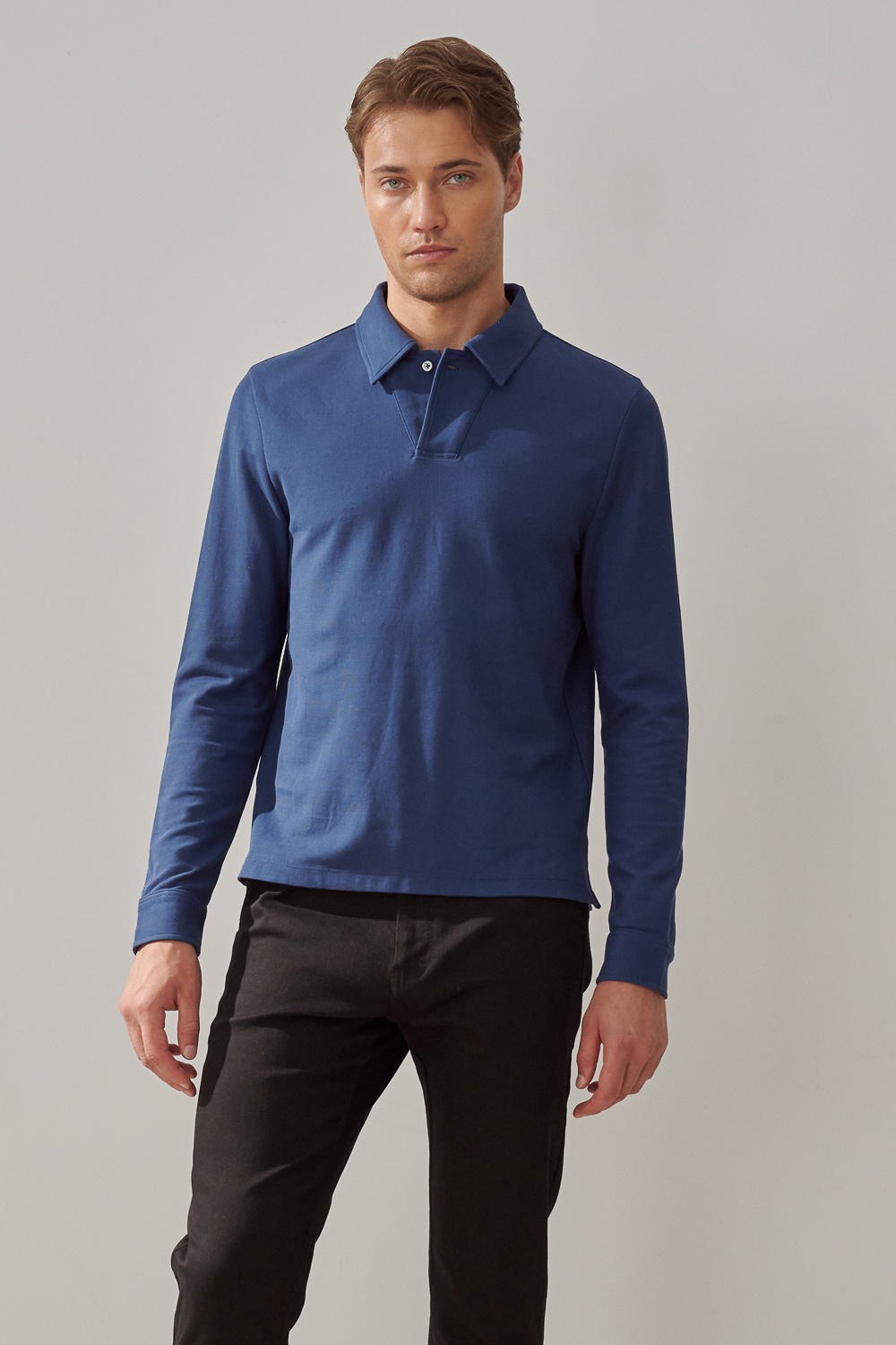 SST&C Cobalt Blue Single-Button Lapel Casual Top | 0912309004  (Outlet)_1