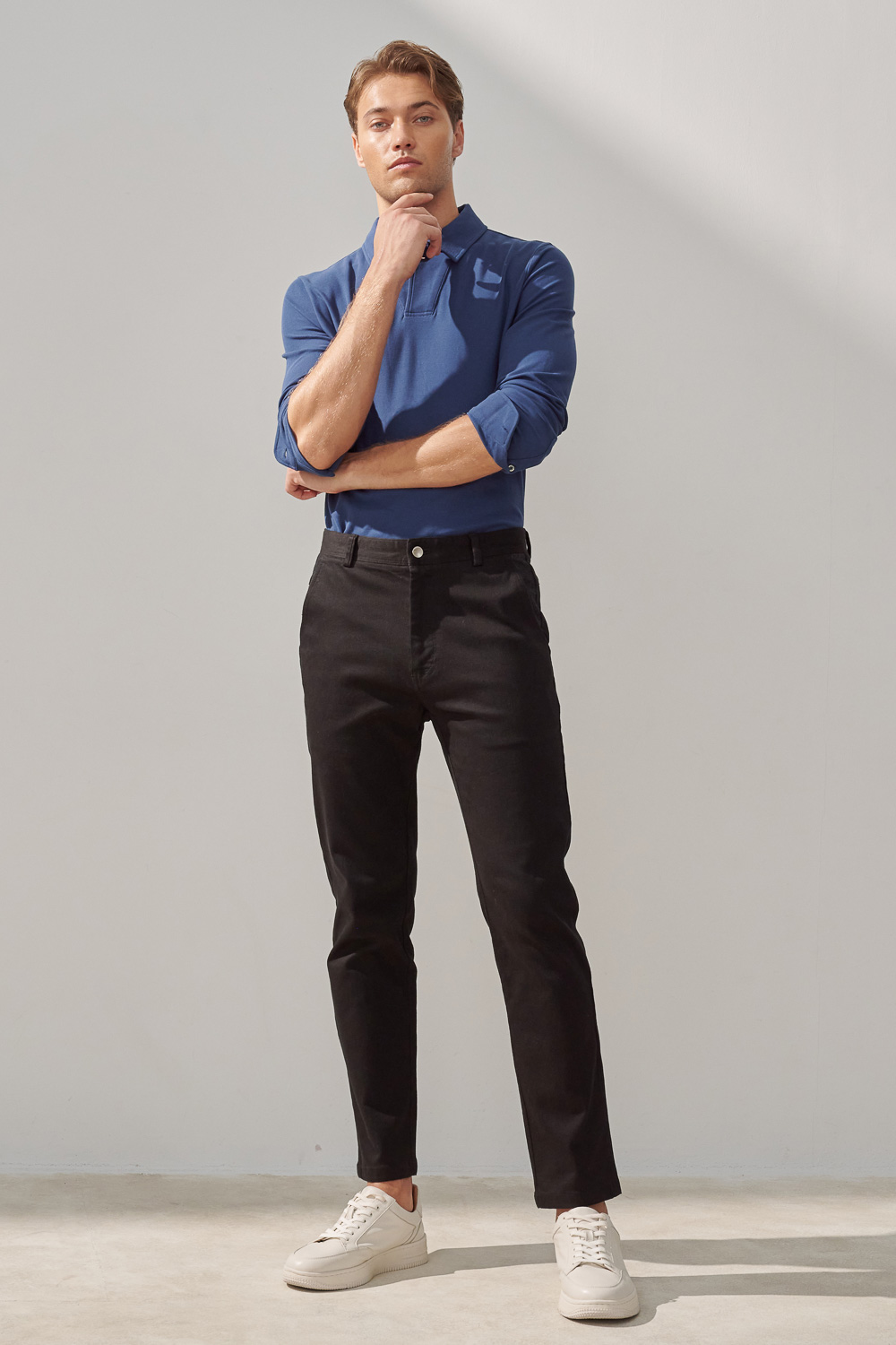 SST&C Cobalt Blue Single-Button Lapel Casual Top | 0912309004  (Outlet)_2