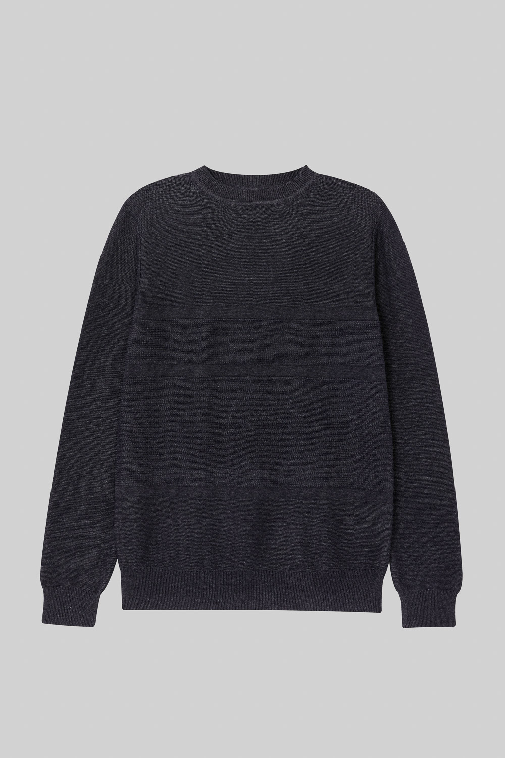SST&C Lava Dark Gray Horizontal Textured Sweater | 1112309008  (Outlet)_5