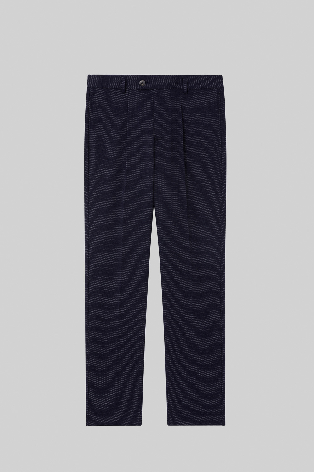 SST&C Navy Dot Pleated Slim Fit Casual Trousers | 1212309005  (Outlet)_6