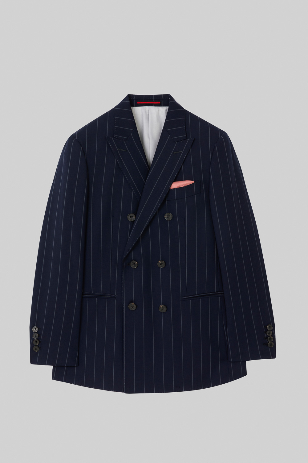 SST&C #Milan Series  Navy Striped Pattern Slim Fit Suit Jacket | 0112309002  (Outlet)_7