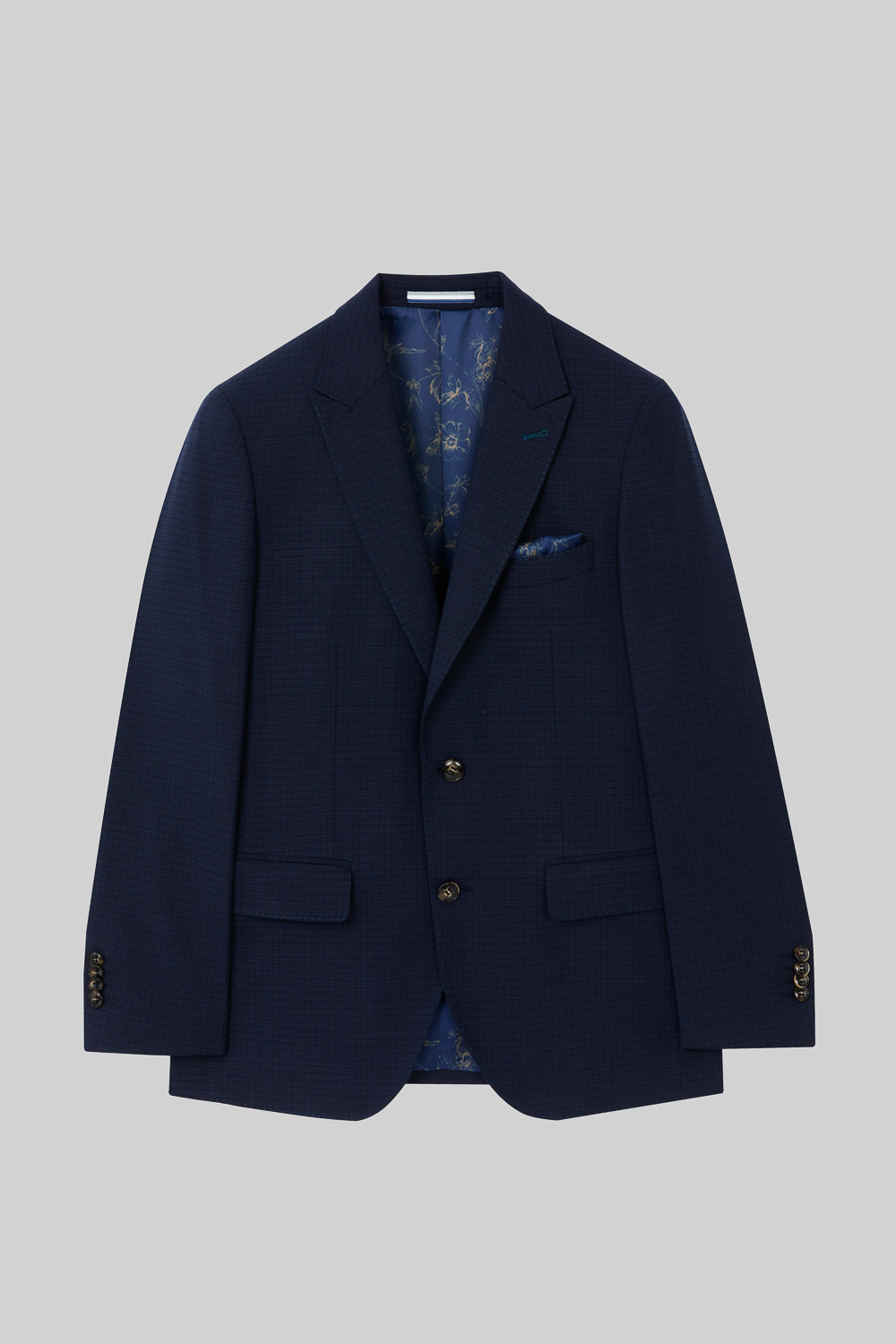SST&C Navy Check Machine Washable Tailor Fit Suit Jacket | 0112309004  (Outlet)_7