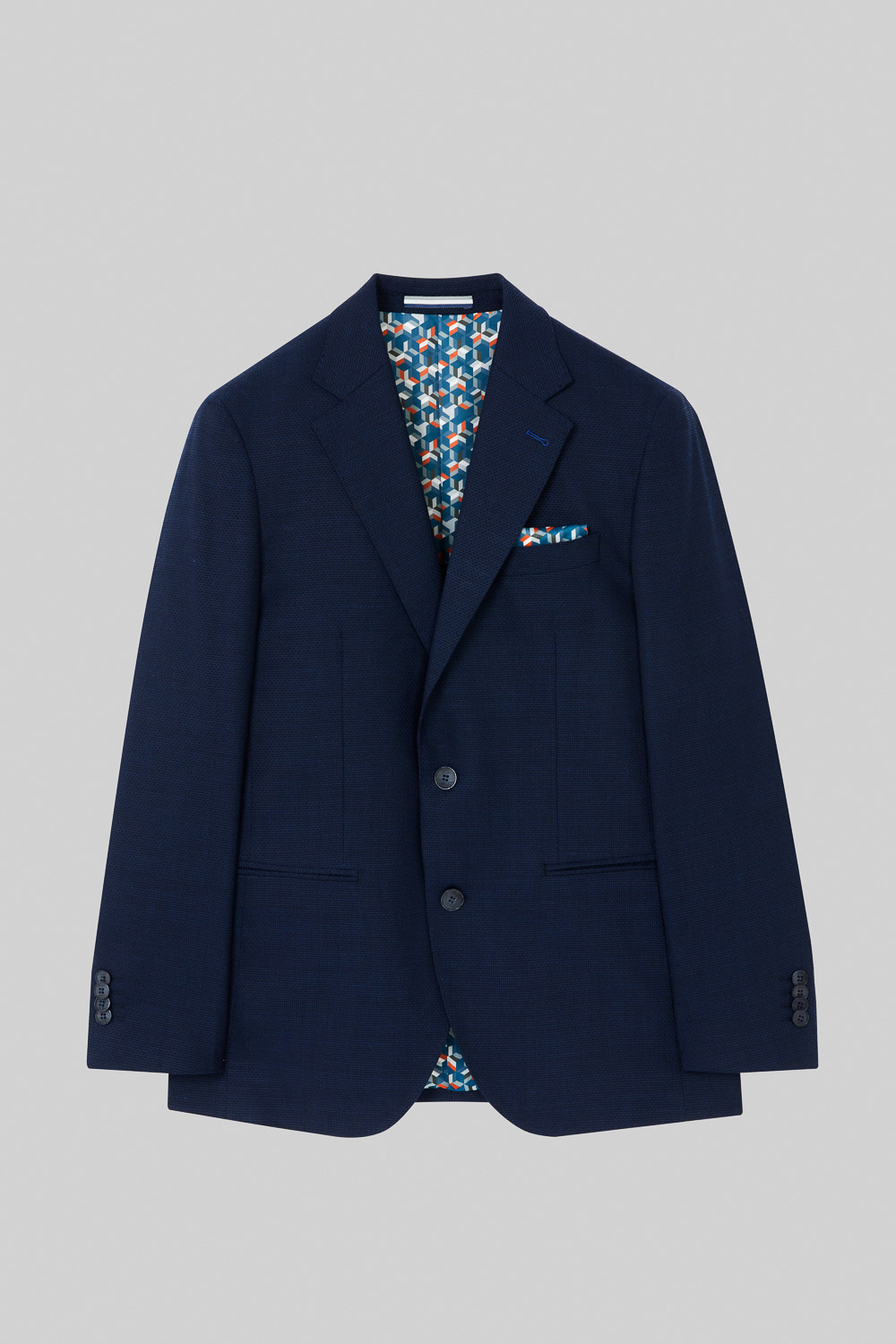 SST&C Navy Textured Machine Washable Slim Fit Suit Jacket | 0112309006  (Outlet)_6