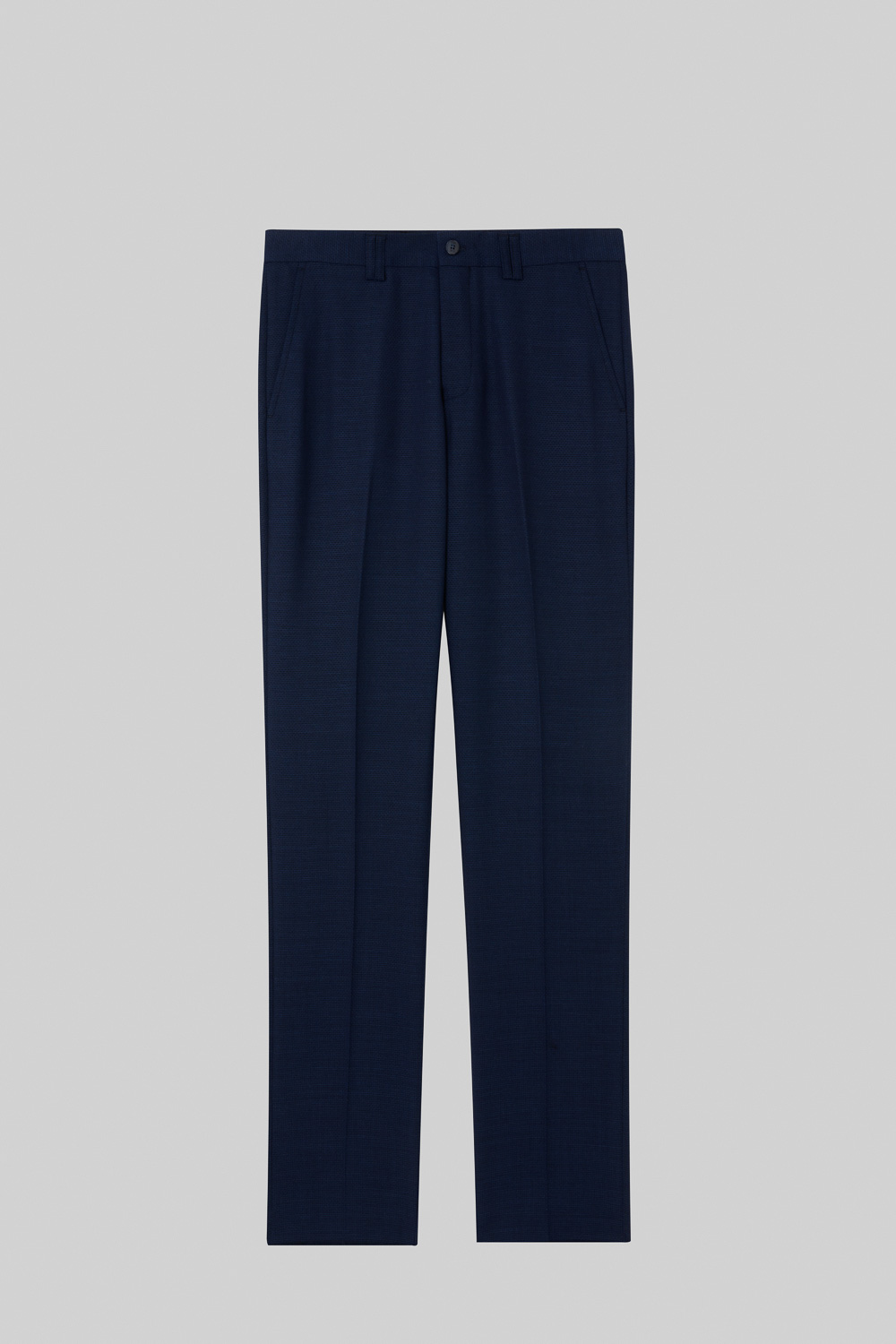 SST&C Navy Textured Machine Washable Slim Fit Suit Trousers | 0212309006  (Outlet)_8