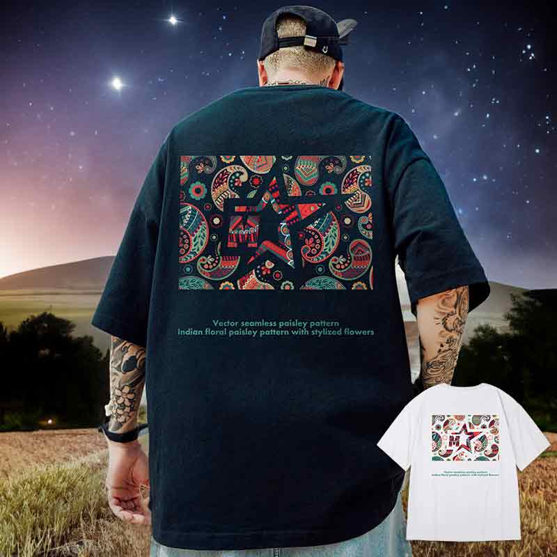 美式五角星插畫薄款落肩短TEE AIRism輕量透氣_0