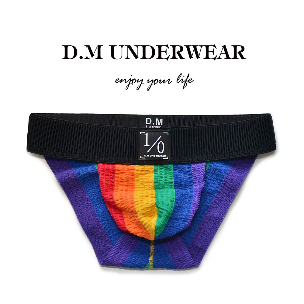 D.M 彩虹寬腰頭1/0字母三角内褲(3013)_3