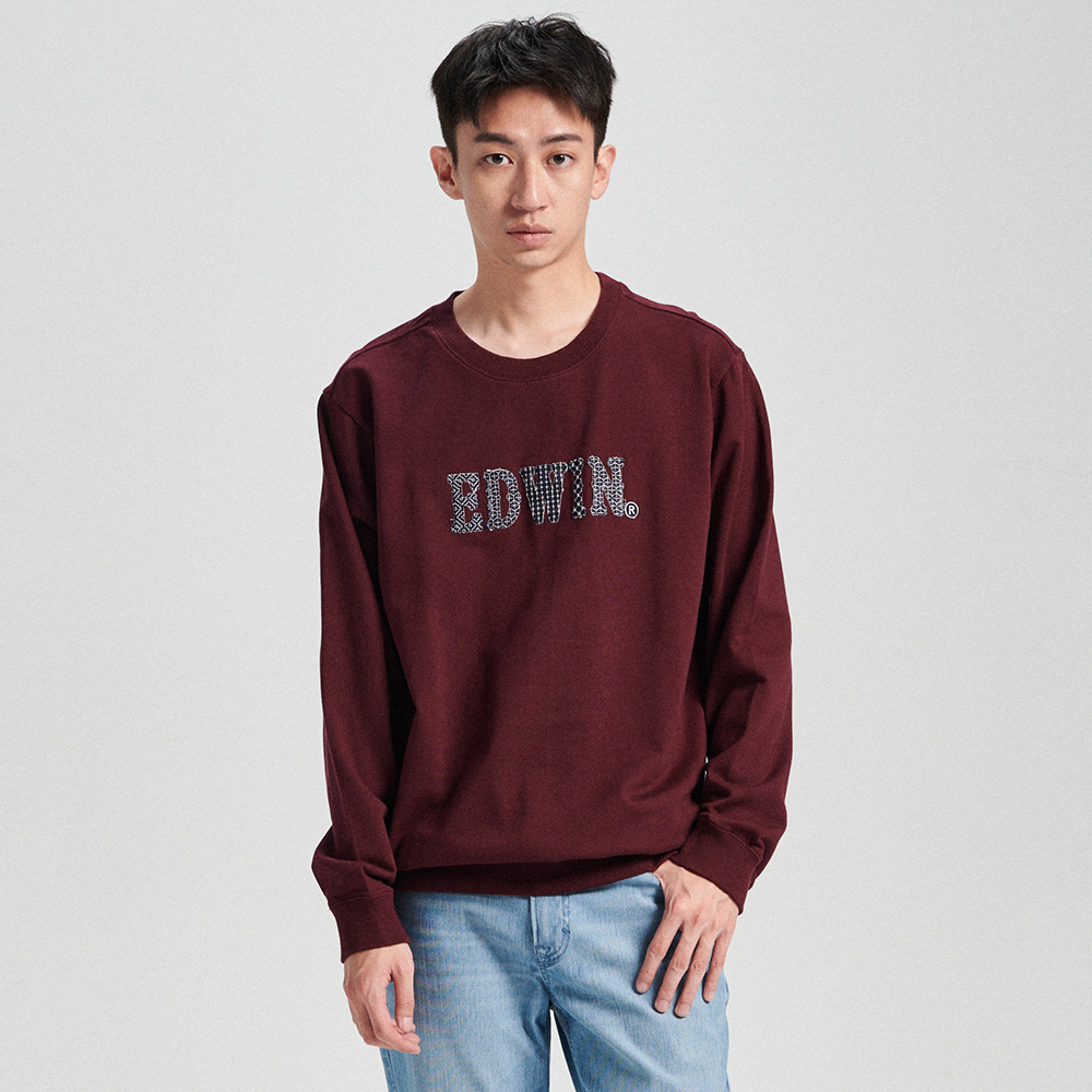 EDWIN｜CORE｜男裝｜刺繡拼布印花長袖T恤