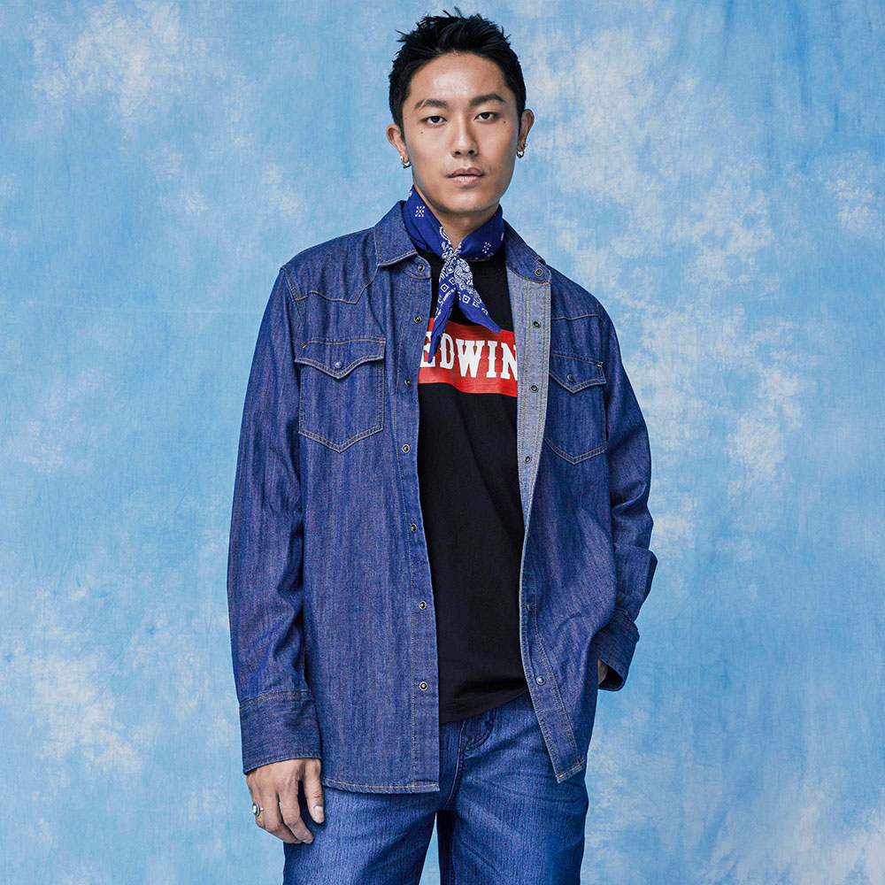 EDWIN｜男裝｜西部式牛仔長袖襯衫