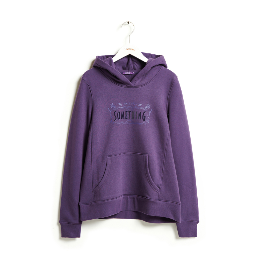 SOMETHING｜女裝｜復古LOGO厚長袖帽T