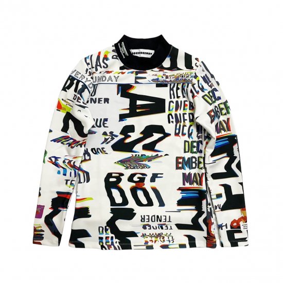 【DECEMBERMAY】Digitaldistortion Highneck Tops_WOMEN 2-112-0516