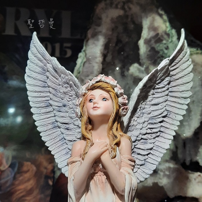 玫瑰祈願天使15.5公分高 ＊雕塑 雕像 擺飾＊祈禱天使 儀式_7