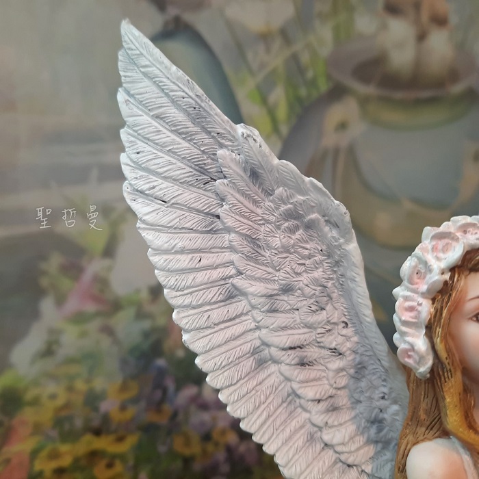 玫瑰祈願天使15.5公分高 ＊雕塑 雕像 擺飾＊祈禱天使 儀式_8
