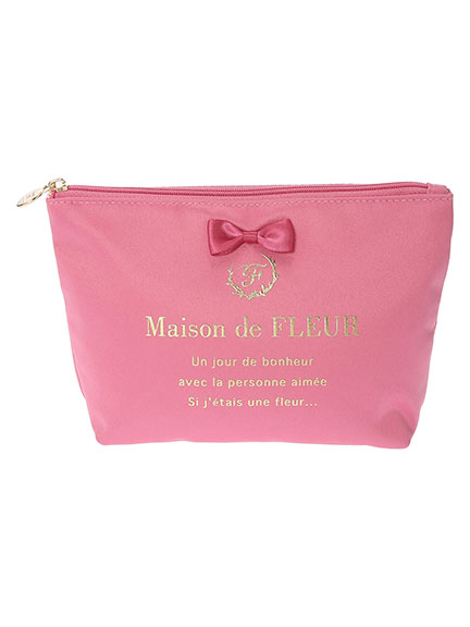 經典品牌燙金緞帶手拿包(8A38FJJ0100) - Maison de FLEUR