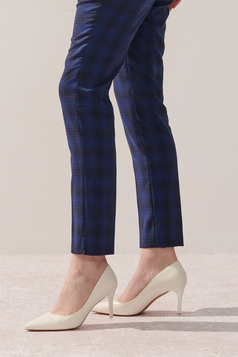 SST&C Milan Series Navy Blue Check Pattern Suit Trousers | 7262309001  (Outlet)_5