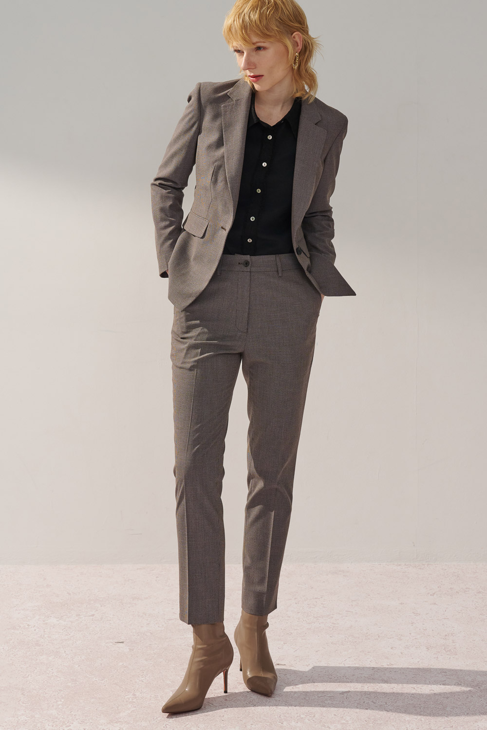 SST&C Gray Houndstooth Suit Trousers | 7262309005  (Outlet)_0
