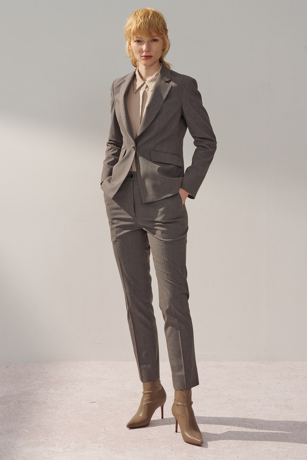 SST&C Gray Houndstooth Suit Trousers | 7262309005  (Outlet)_3