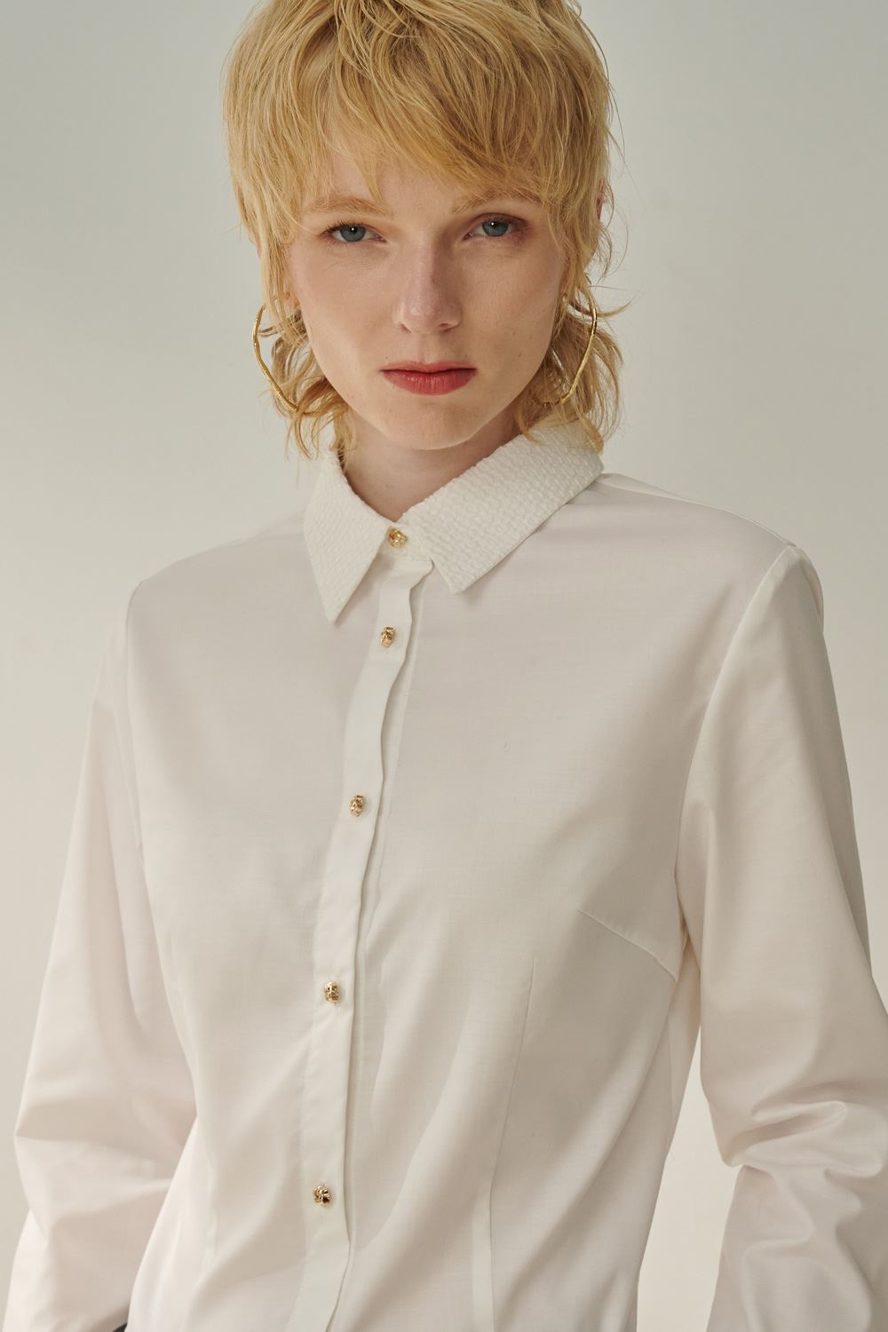SST&C White Jacquard Slim Fit Shirt | 7562309003  (Outlet)_1