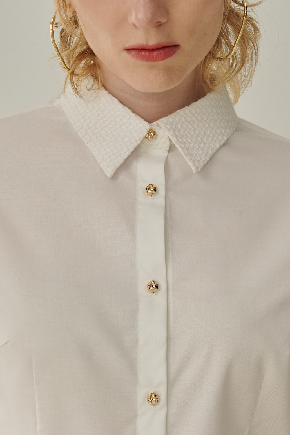 SST&C White Jacquard Slim Fit Shirt | 7562309003  (Outlet)_5