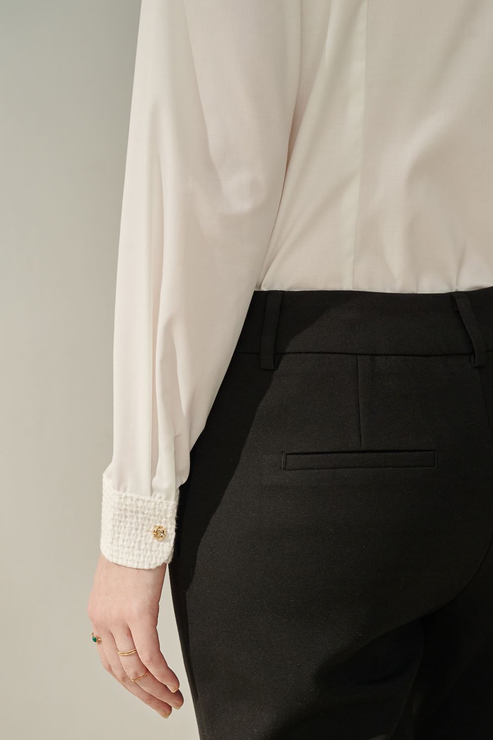 SST&C White Jacquard Slim Fit Shirt | 7562309003  (Outlet)_6