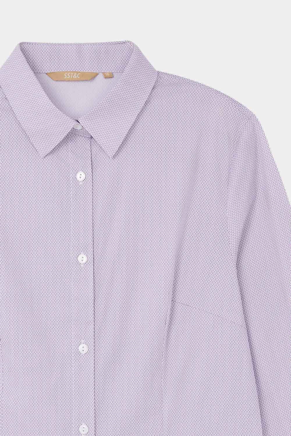 SST&C Lilac Print Slim Fit Shirt | 7562309004  (Outlet)_7