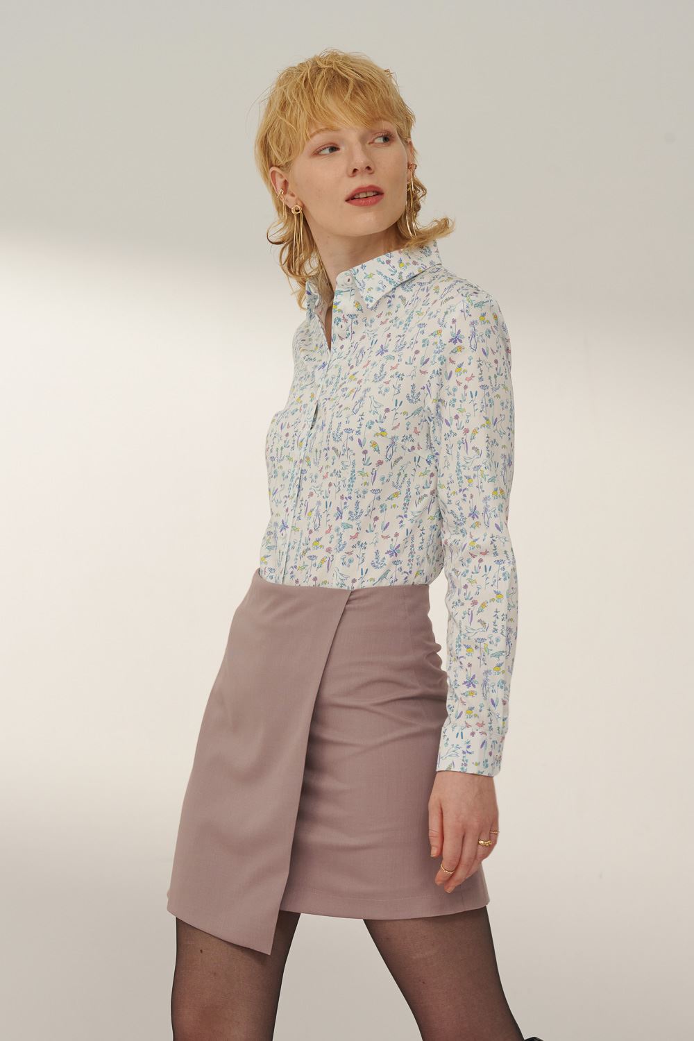 SST&C Colorful Garden Print Slim Fit Shirt | 7562309005  (Outlet)_1