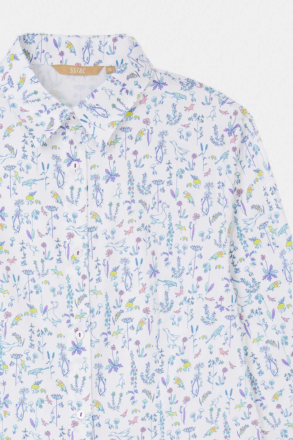 SST&C Colorful Garden Print Slim Fit Shirt | 7562309005  (Outlet)_7