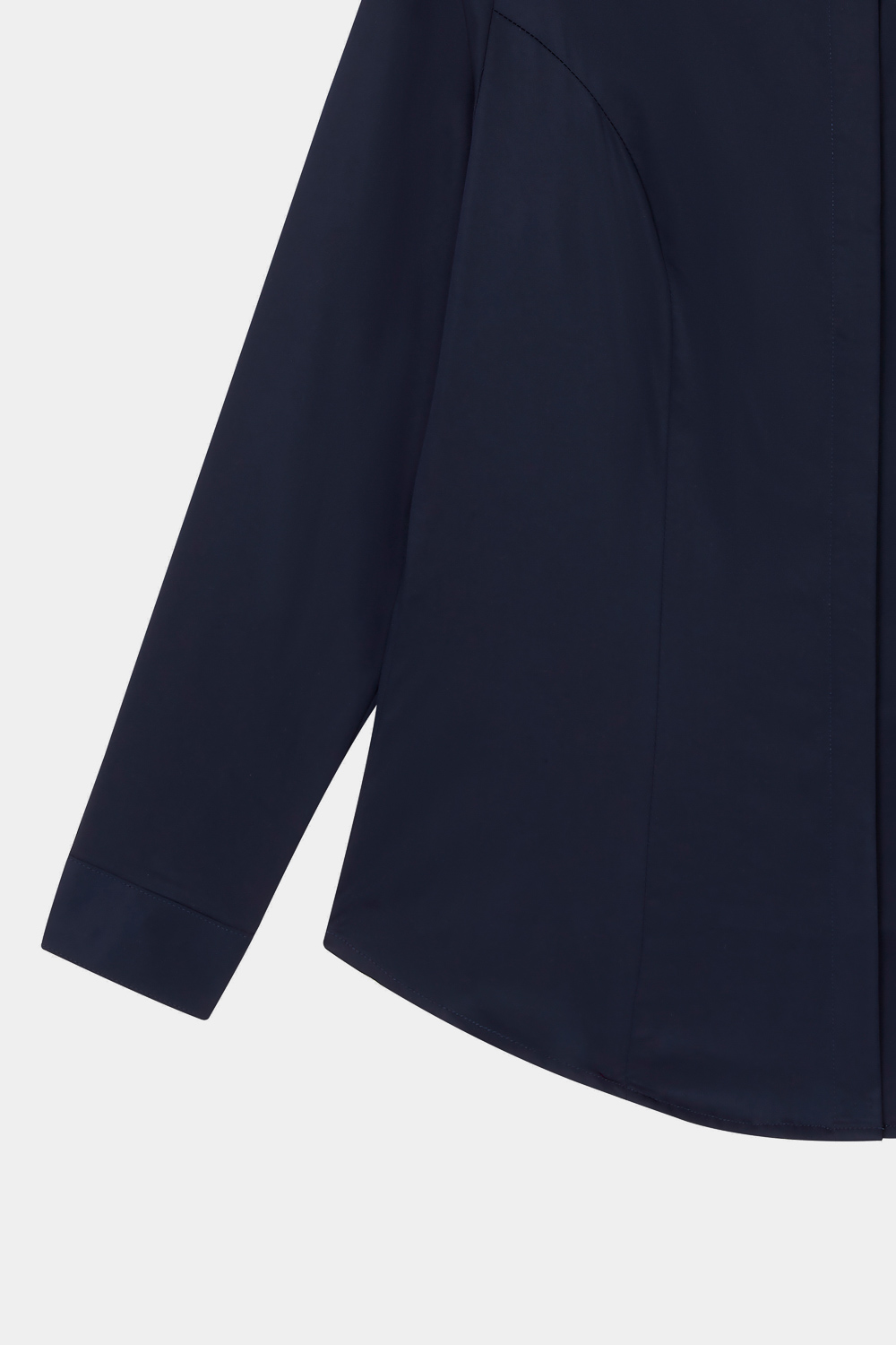 SST&C Night Blue Stand Collar Ruffle Trim Slim Fit Shirt | 7562309007  (Outlet)_8
