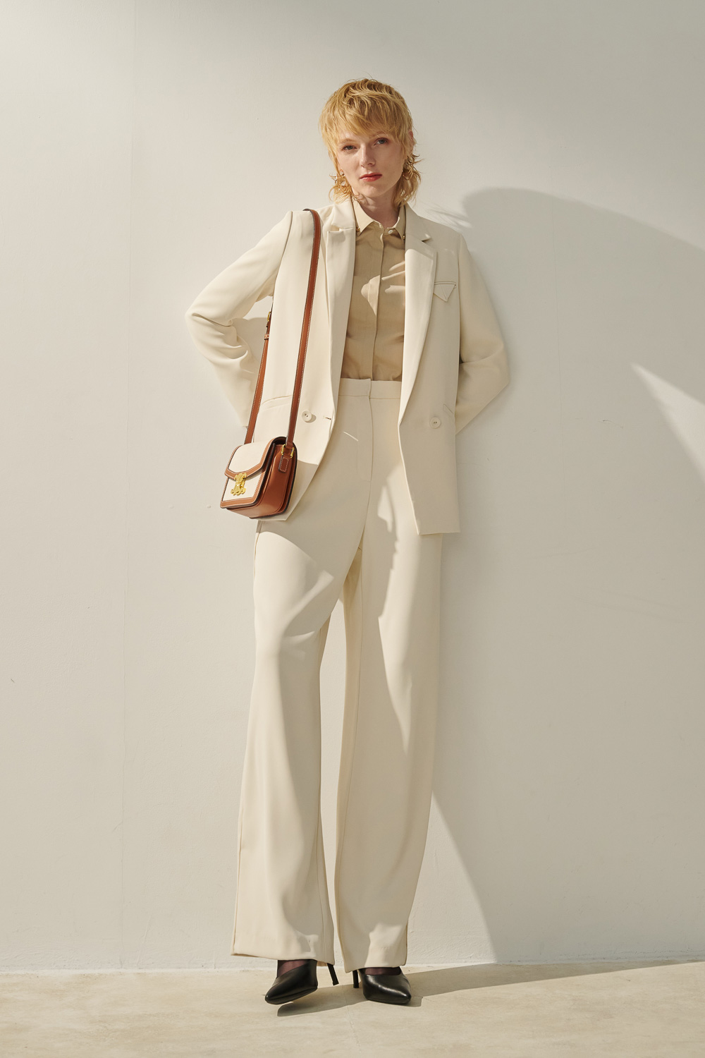 SST&C Cream White Wide Fit Suit Jacket | 8162309001  (Outlet)_3