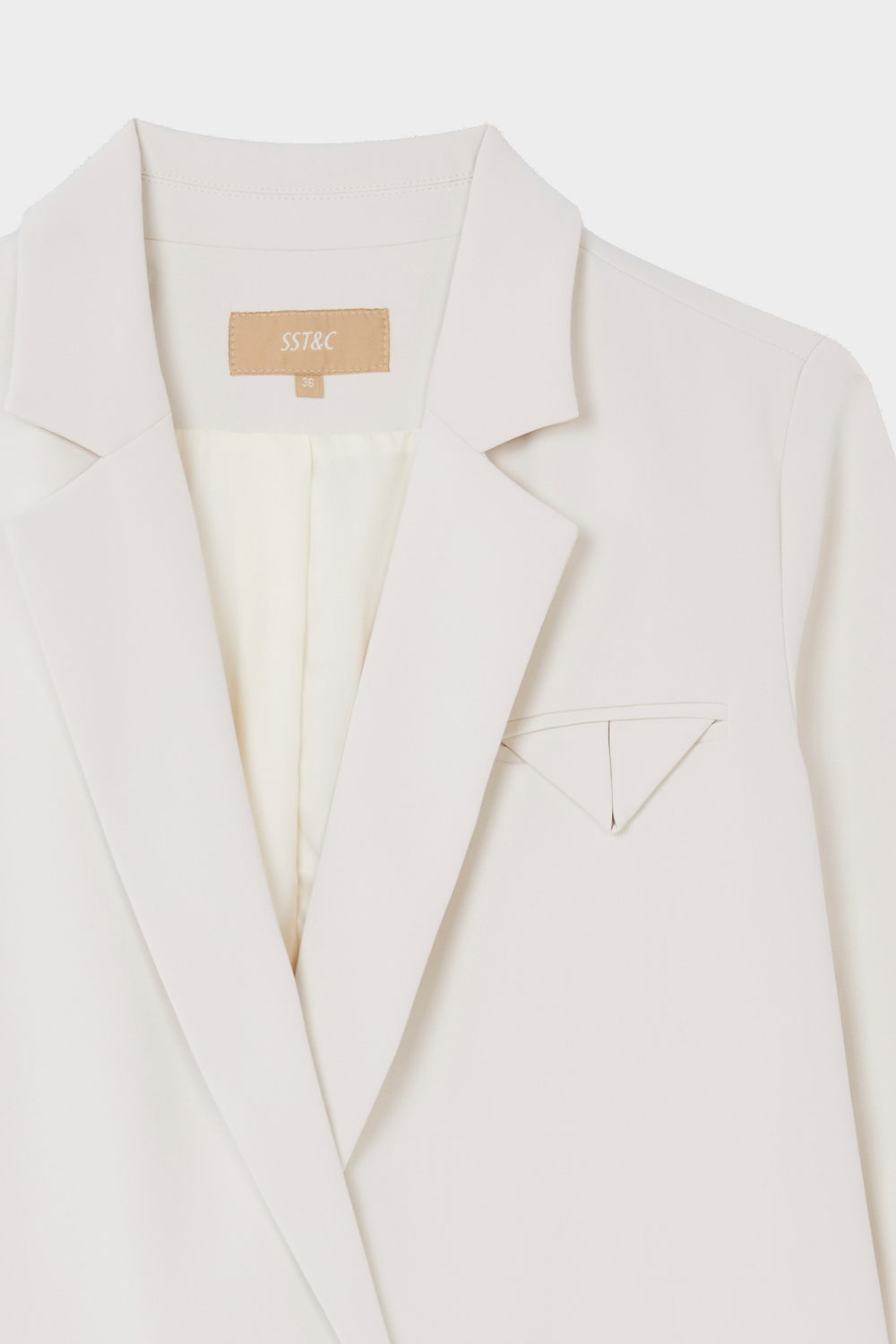 SST&C Cream White Wide Fit Suit Jacket | 8162309001  (Outlet)_5