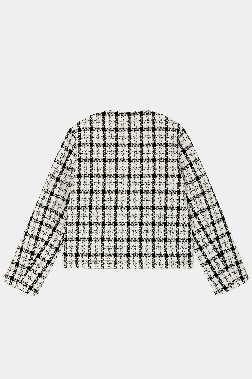 SST&C Black and White Checkered Short Jacket | 8162309003  (Outlet)_7
