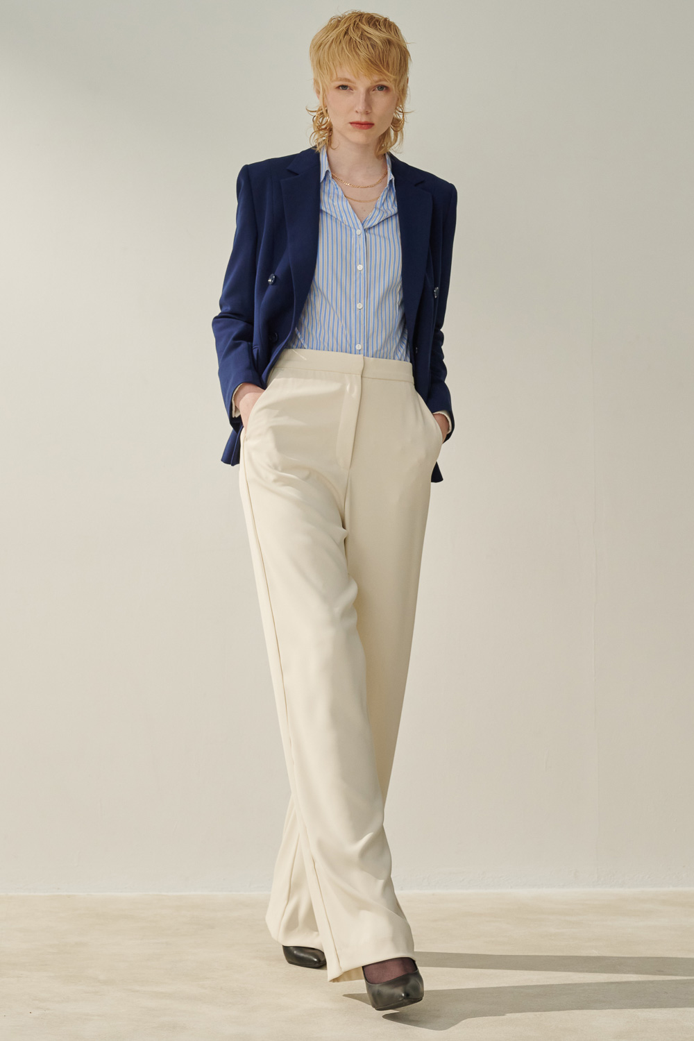 SST&C #網路獨賣款 奶油白高腰寬版褲 | 8262309001 (outlet)_5