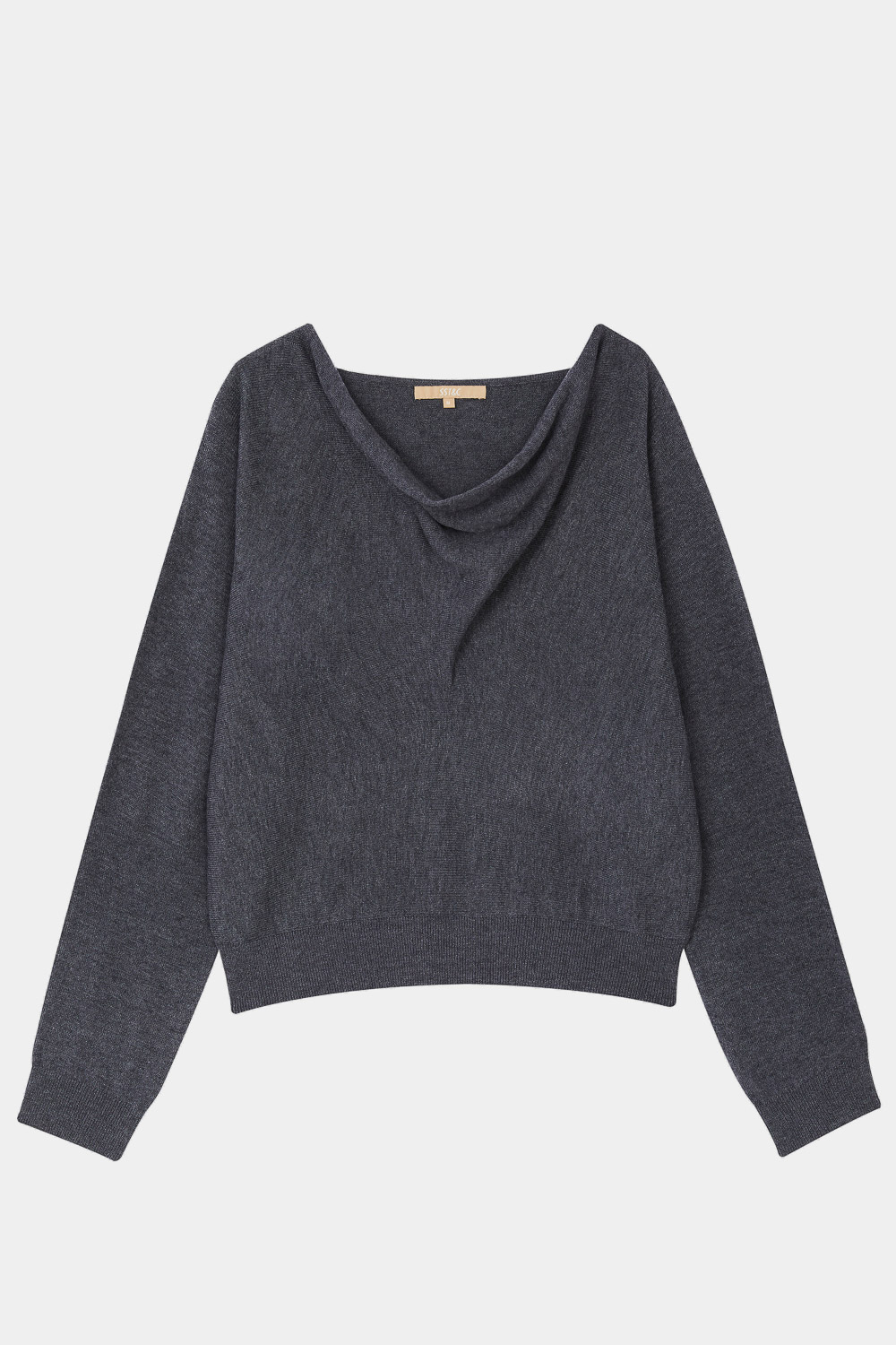 SST&C Dark Gray Drop Collar Sweater | 8662309003  (Outlet)_5