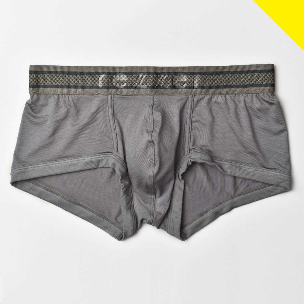 【零碼 S、M、L、XL 】▶低腰◀四角褲-越界-鯊灰【超細纖維】_0