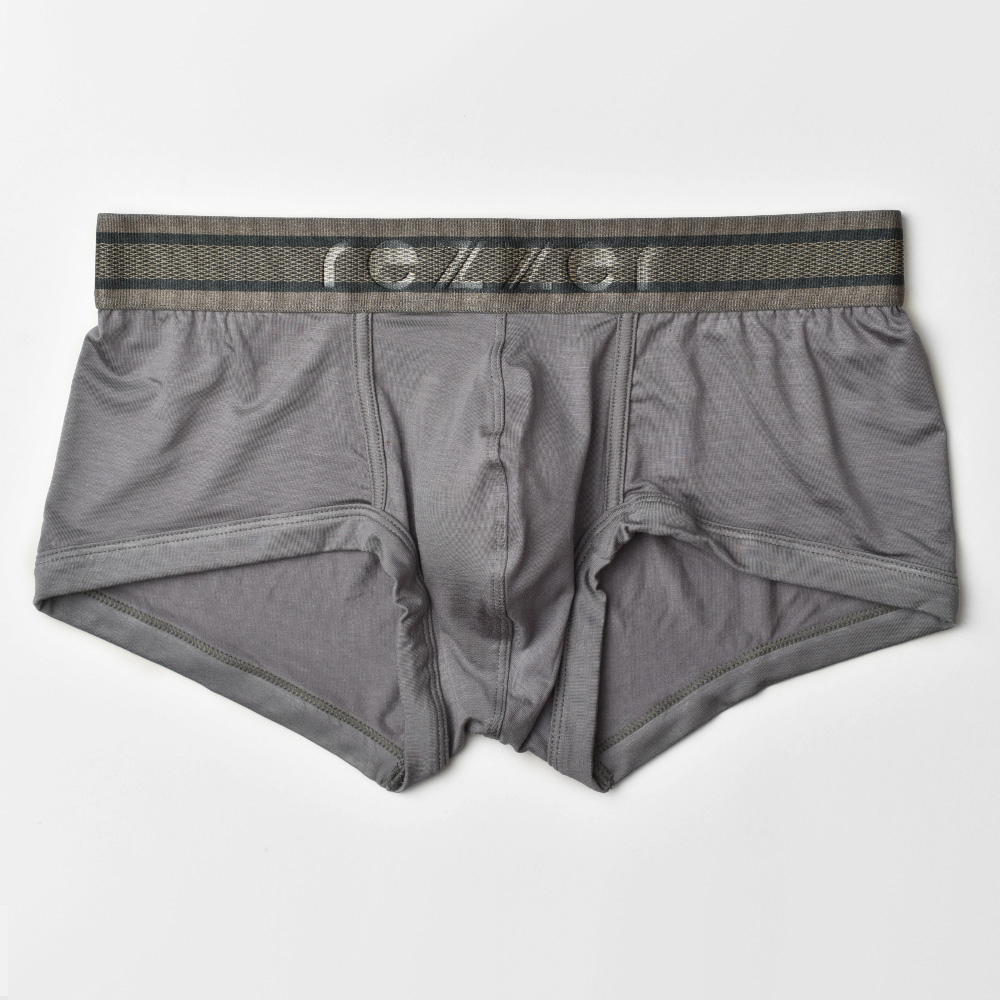 【零碼 S、M、L、XL 】▶低腰◀四角褲-越界-鯊灰【超細纖維】_2