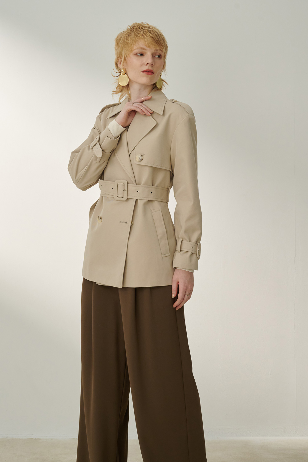 SST&C Light Khaki Short Windbreaker Jacket | 8962309001  (Outlet)_3
