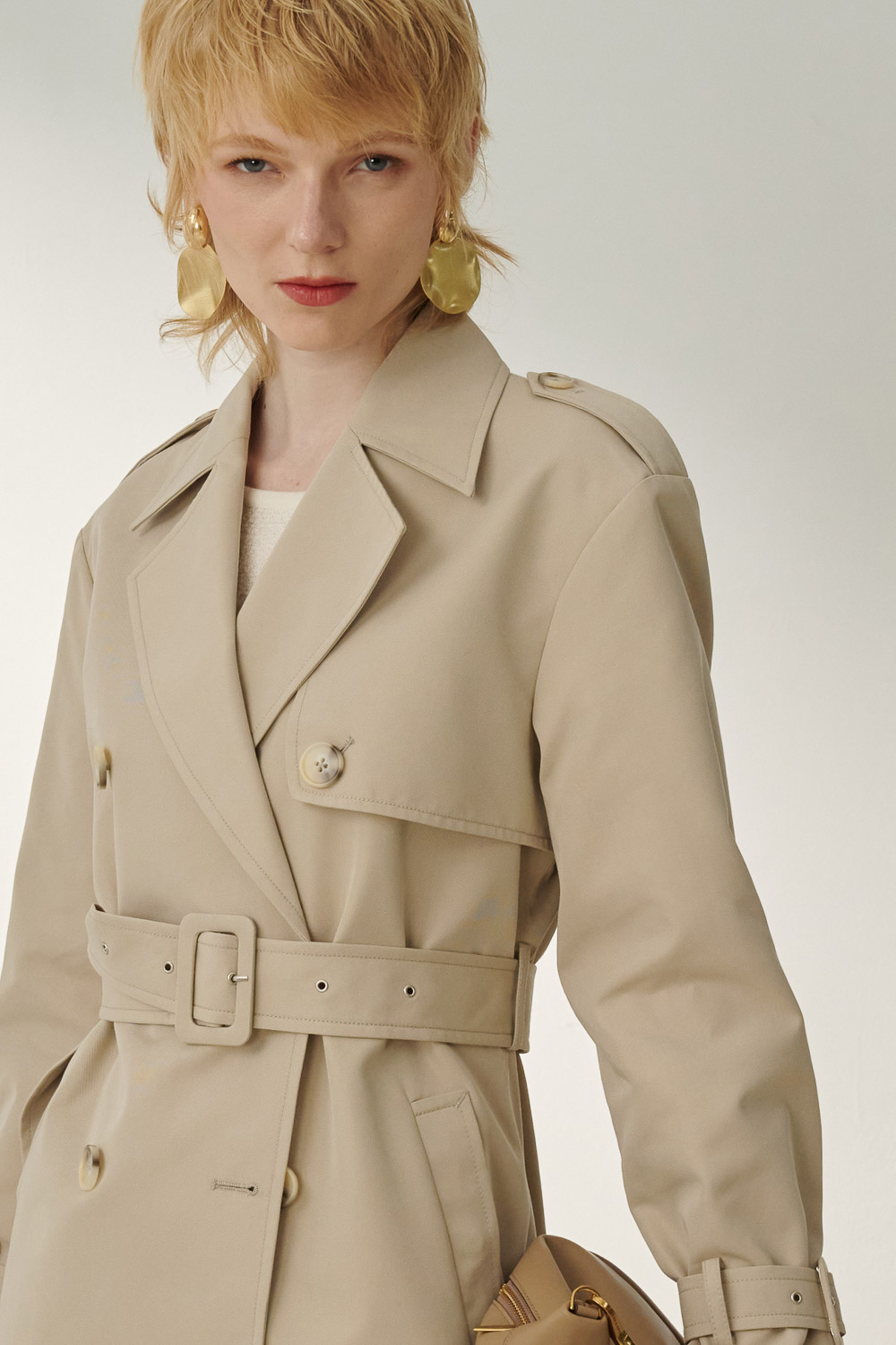 SST&C Light Khaki Short Windbreaker Jacket | 8962309001  (Outlet)_4