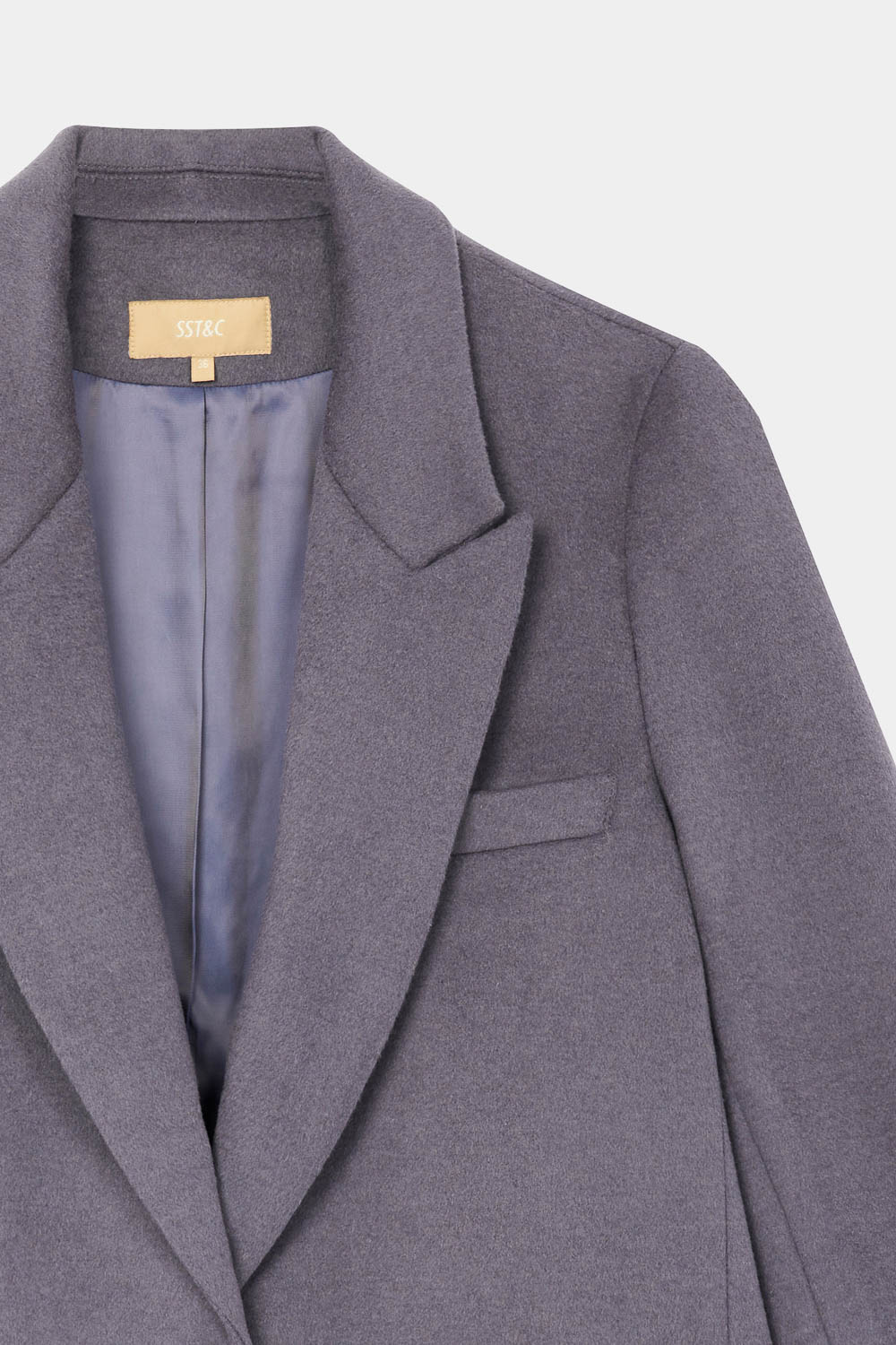 SST&C Gray and Purple Short Wool Coat | 8962309002  (Outlet)_6