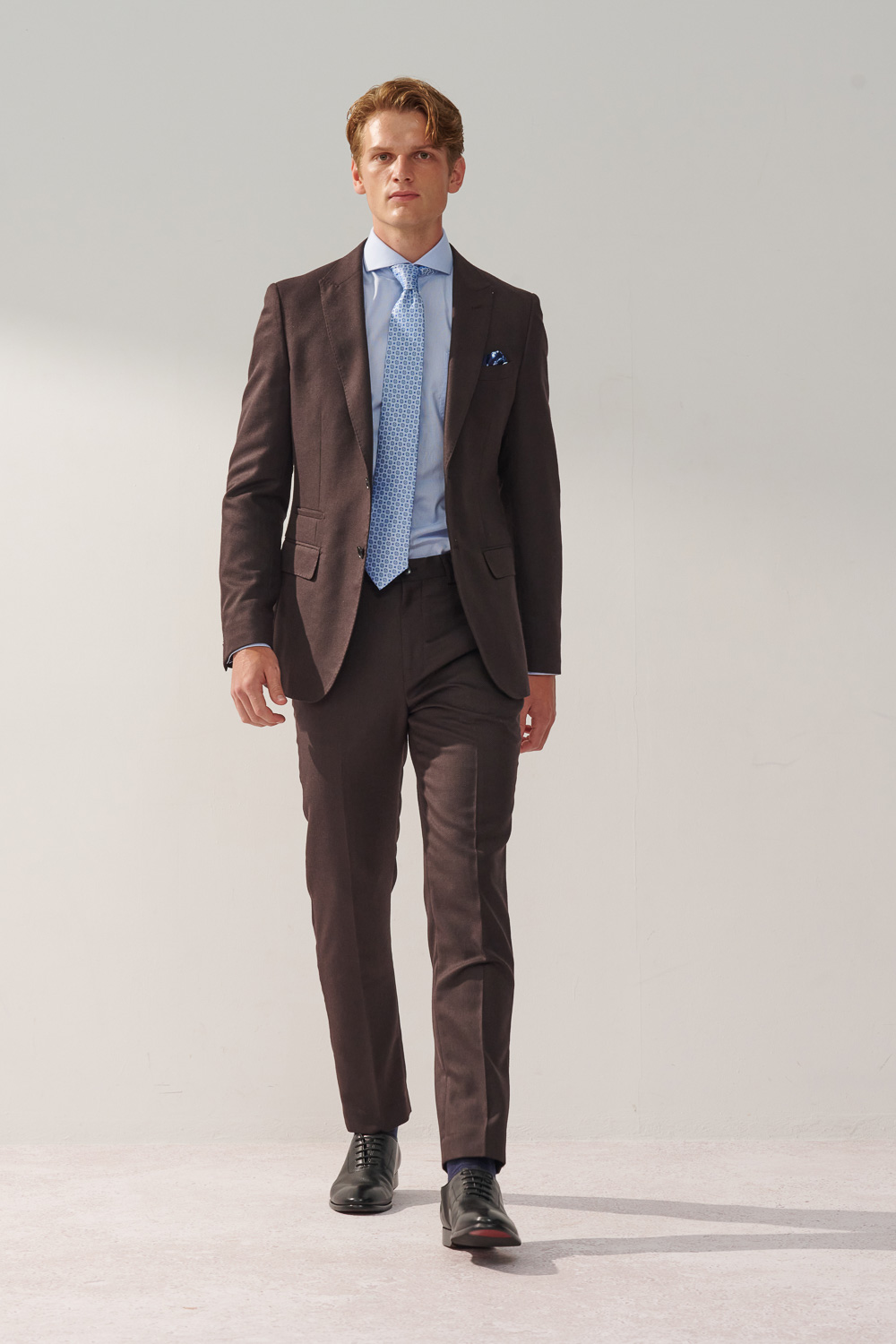 SST&C Coffee Texture Machine Washable Slim Fit Suit Trousers | 0212309007  (Outlet)_4